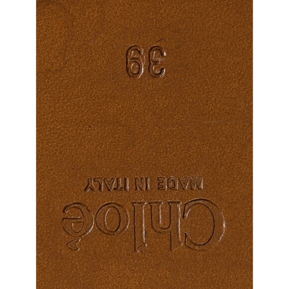 Chloé Black Pebbled Leather Riding Boots Gold Buckle Italy Women’s 39 EU 9 US - Picture 7 of 7